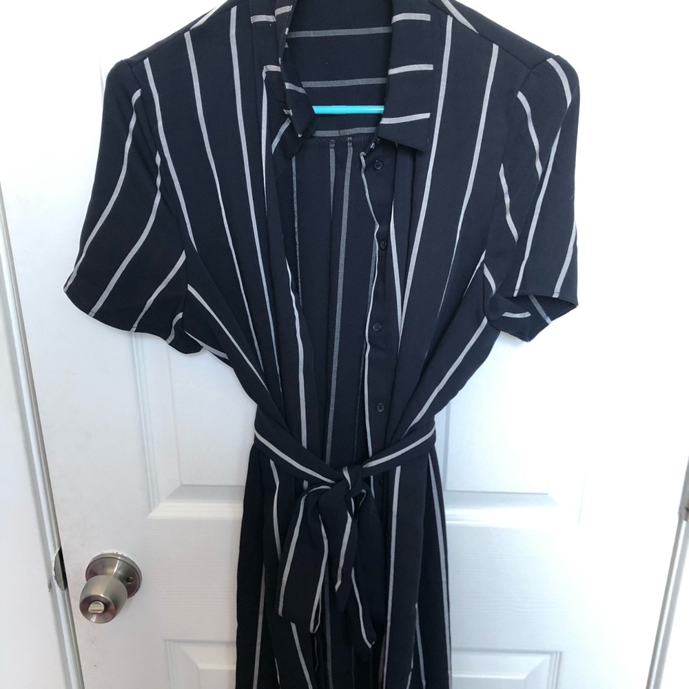 Striped shirt dress from Mango